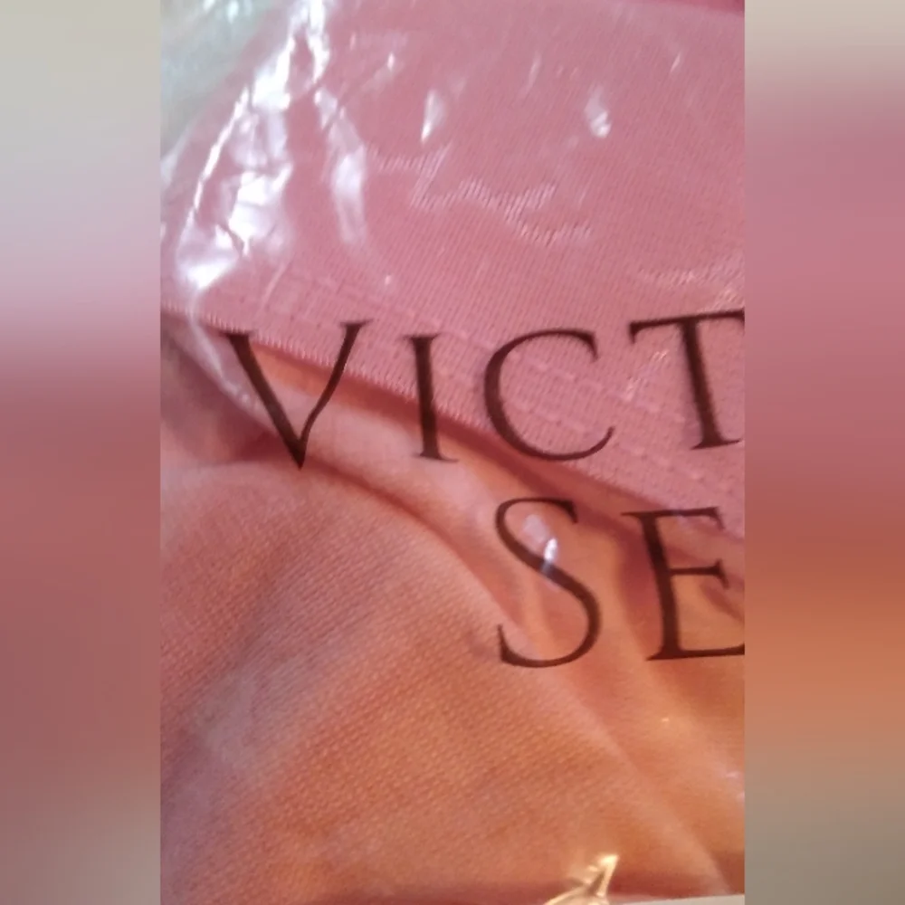 NWT Victoria's Secret Gradiant Pink/Orange with Logo Graphic Hipster Panty L - Picture 4 of 4